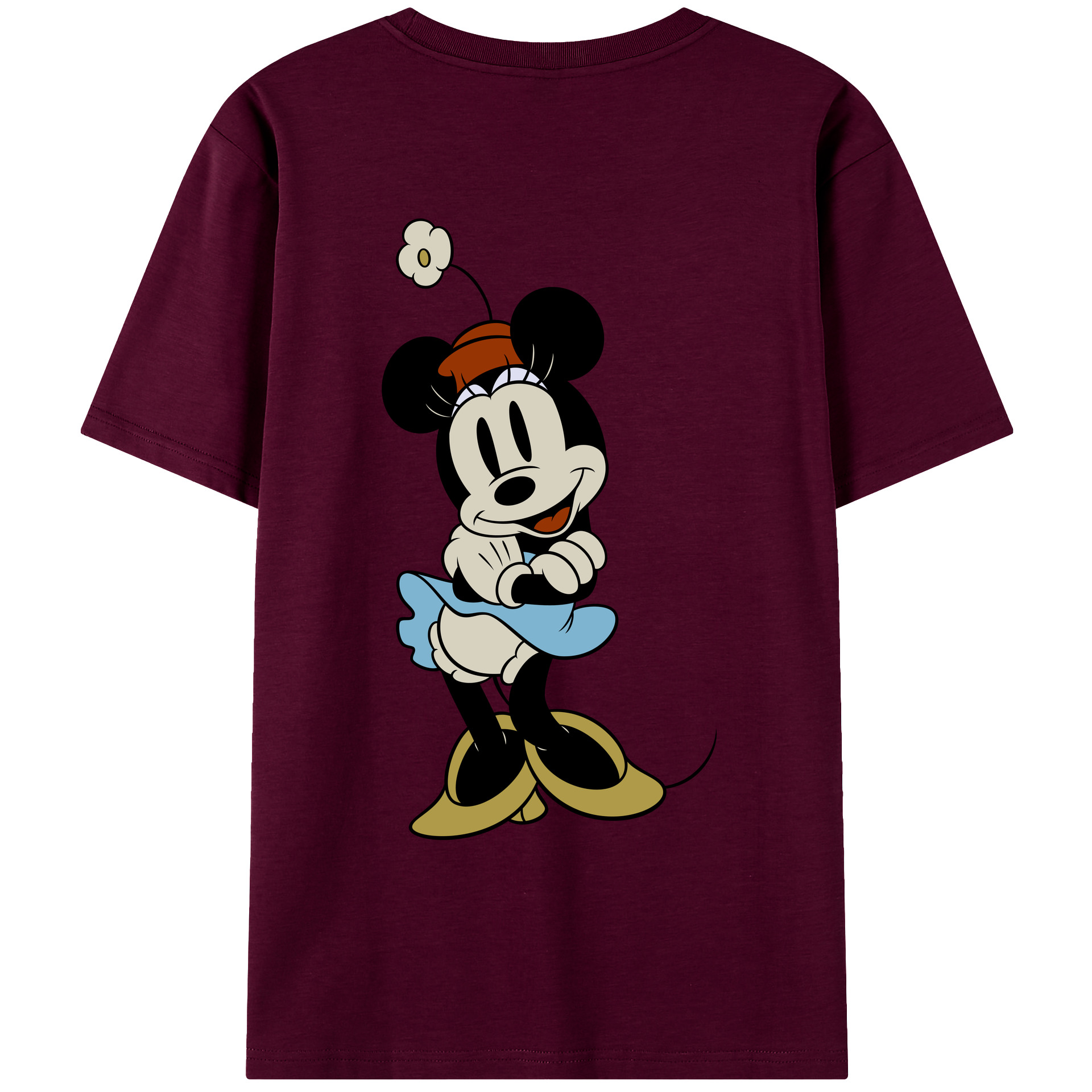 （画像用） ミッキーマウス Mickey Mouse レディース半袖Tシャツ(バックプリント)